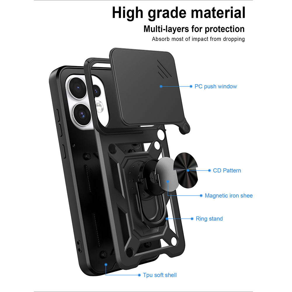 Case for Oppo Reno16 / Reno16 Pro, Techsuit, CamShield, Blue