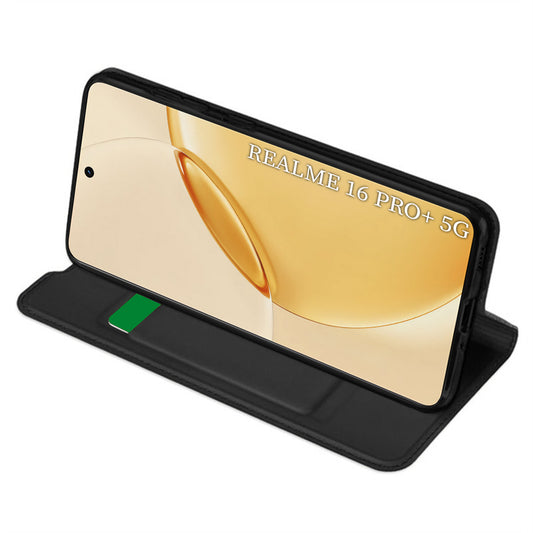 Case for Realme 16 Pro+, Techsuit, Magskin Book, Black