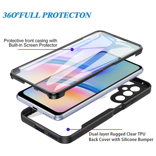 Case for Samsung Galaxy A15 5G A156 / A15 A155, Techsuit, ColorVerse 360, Black