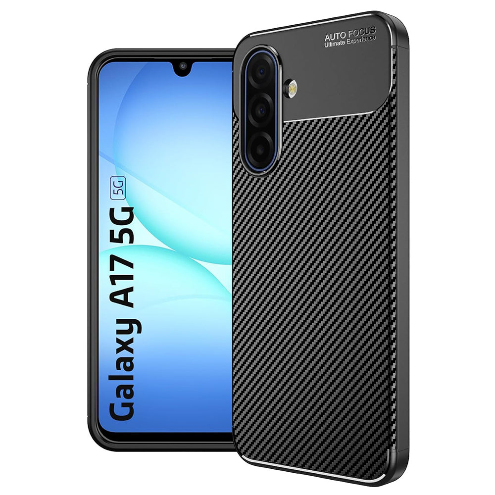 Case for Samsung Galaxy A17 5G A176, Techsuit, CarbonFiber, Black