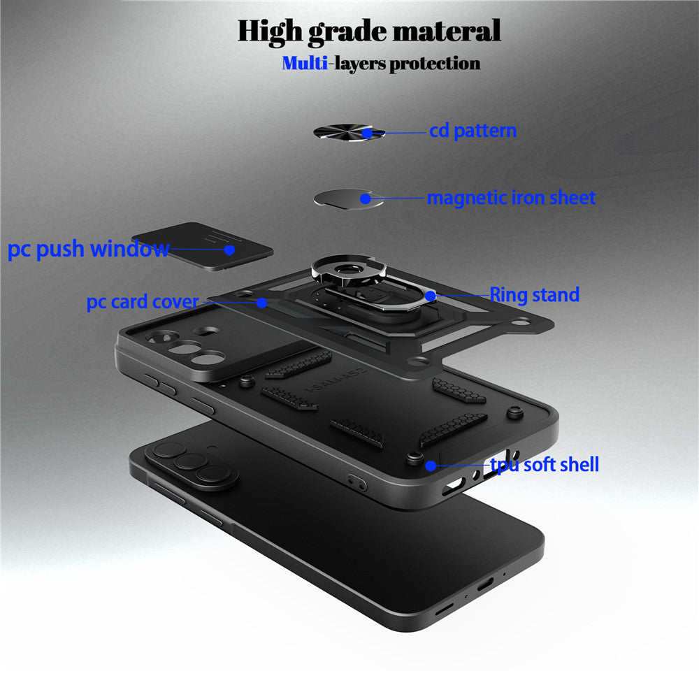 Case for Samsung Galaxy A57 5G, Techsuit, CamShield, Gold
