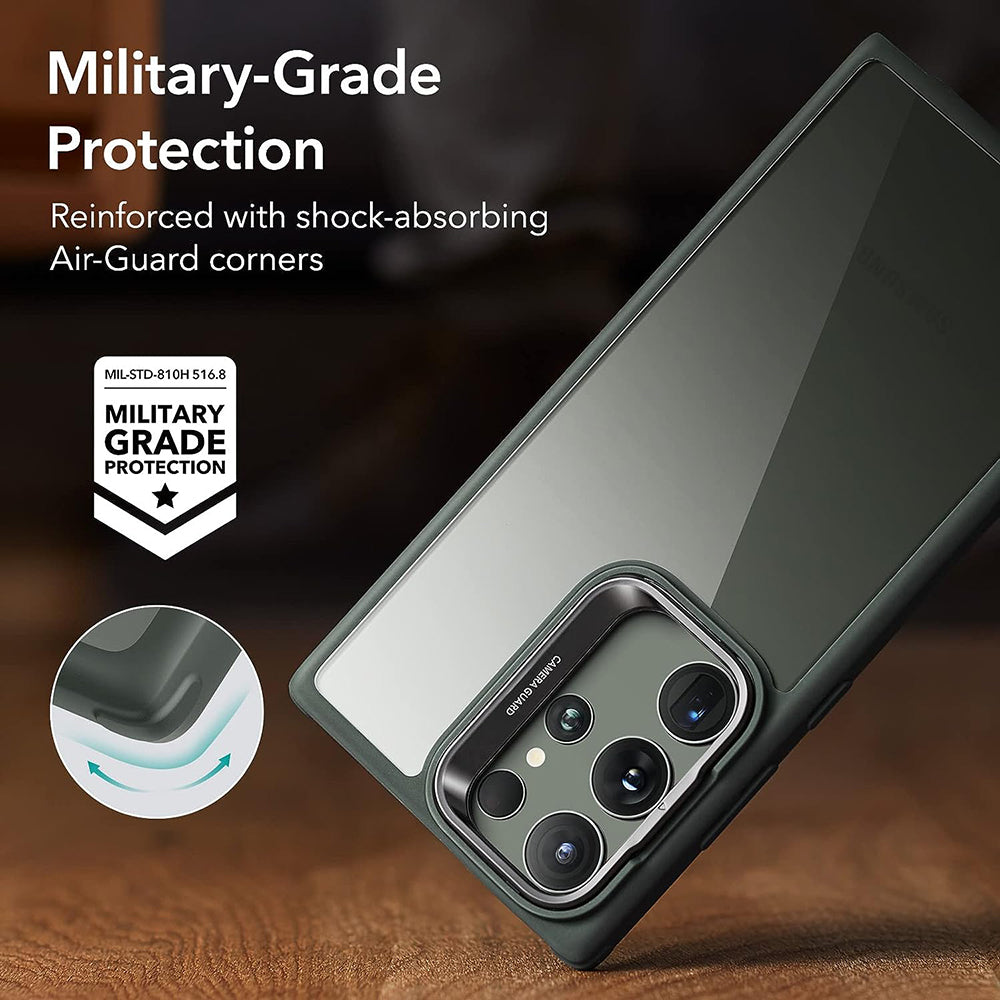 Case for Samsung Galaxy S23 Ultra S918, ESR, Classic Kickstand, Transparent Green