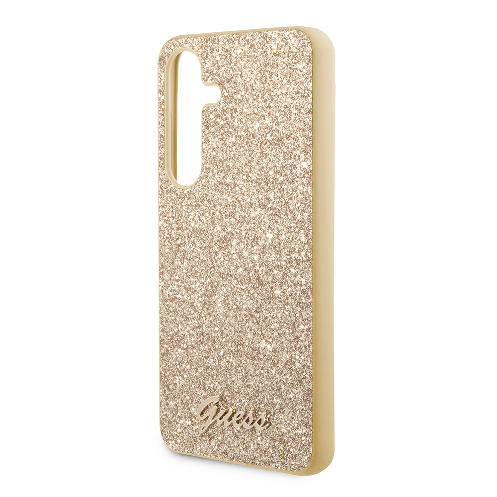 Case for Samsung Galaxy S24 S921, Guess, Glitter Script, Gold
