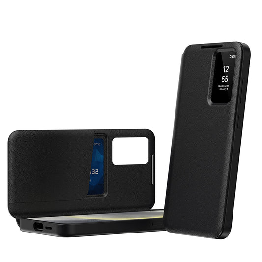 Case for Samsung Galaxy S24 S921, Techsuit, SmartView, Black