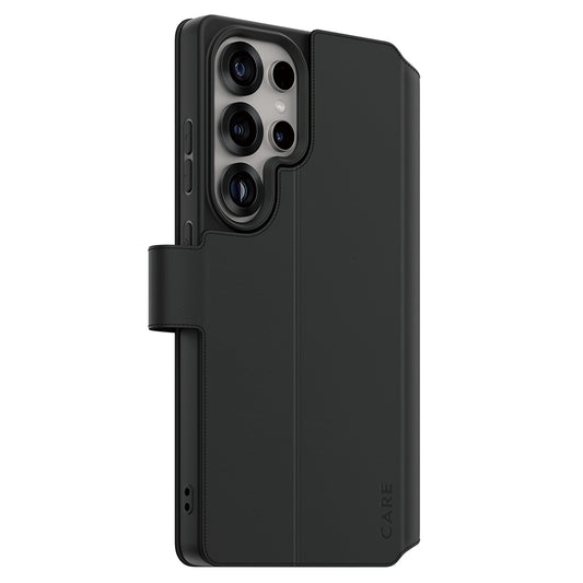 Case for Samsung Galaxy S25 Ultra S938, PanzerGlass, Care Feature Kickstand Wallet, Black