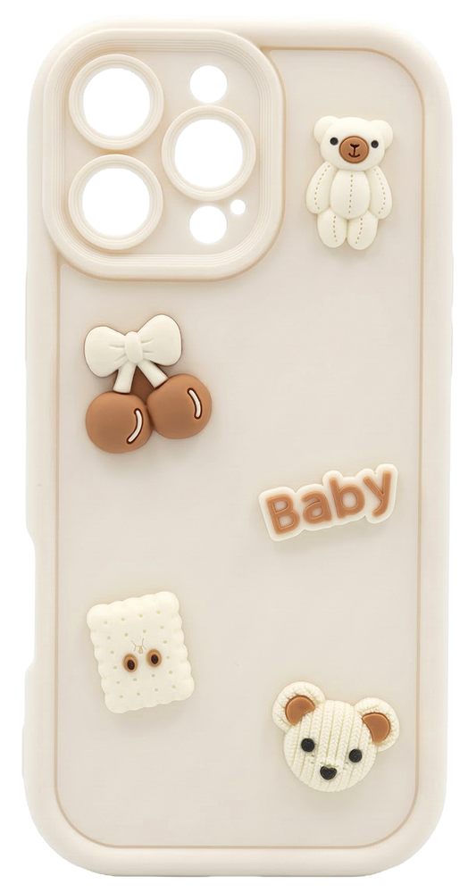 Case for Xiaomi Redmi Note 15 Pro 5G, OEM, Ultra Trendy 3D Bear, Beige