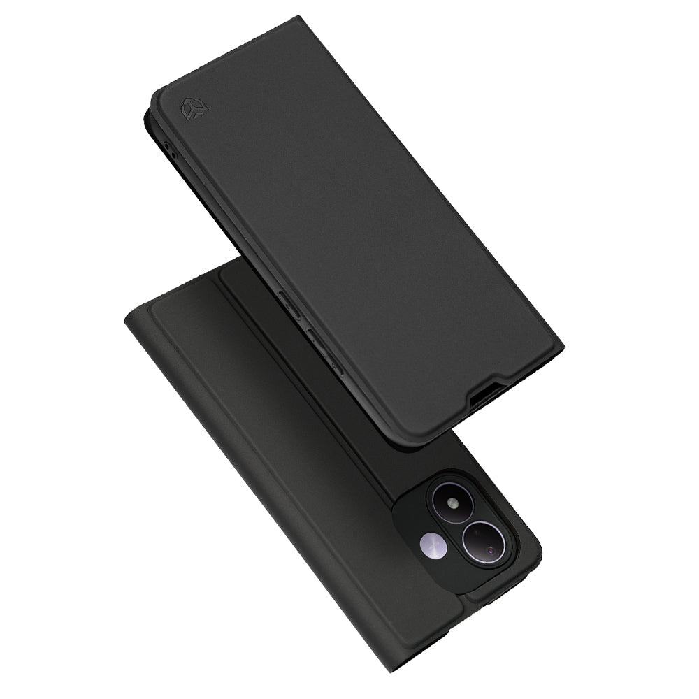 Case for Xiaomi Redmi Note 17 4G / Note 17 5G, Techsuit, Magskin Book, Black