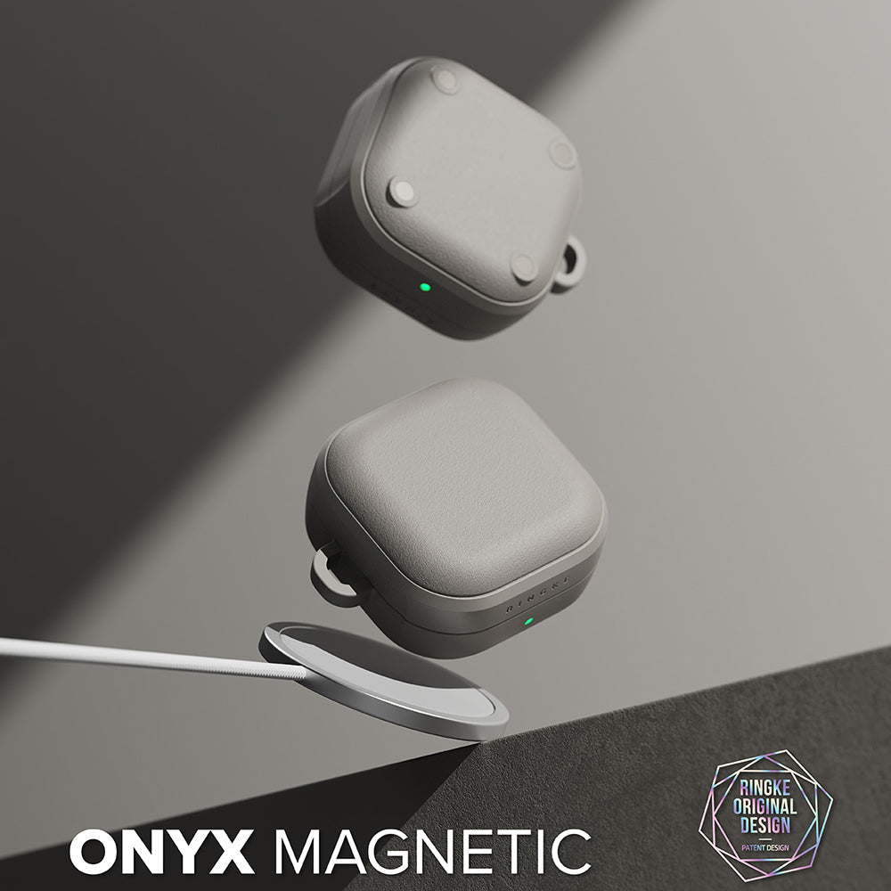 Ringke Onyx Magnetic Case for Samsung Galaxy Buds4 / Buds4 Pro, Gray