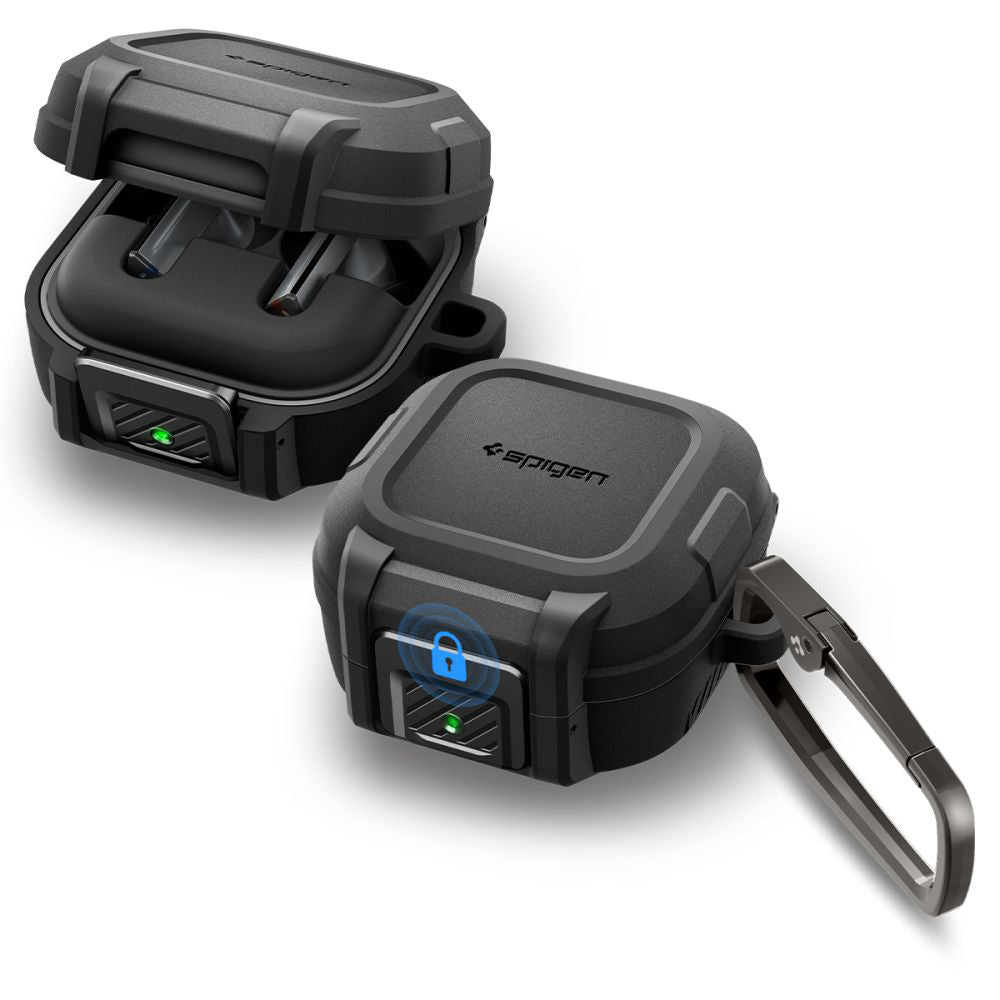 Spigen Lock Fit Case for Samsung Galaxy Buds4 / Buds4 Pro, Matte Black ACS11202