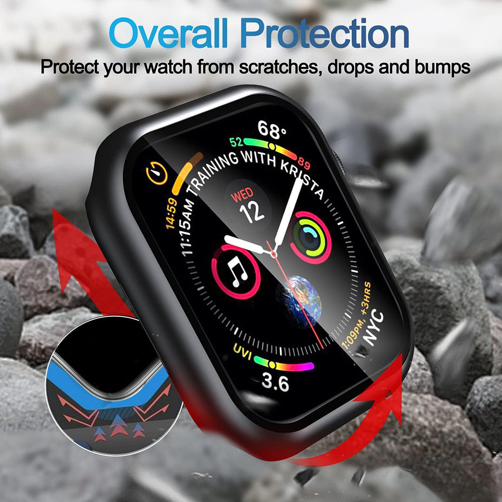Techsuit Defense360 Pro Case for Apple Watch 7 45mm Series, Black