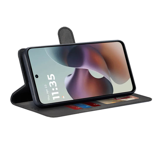 Case for Motorola Moto G56, Techsuit, Diary Book, Black