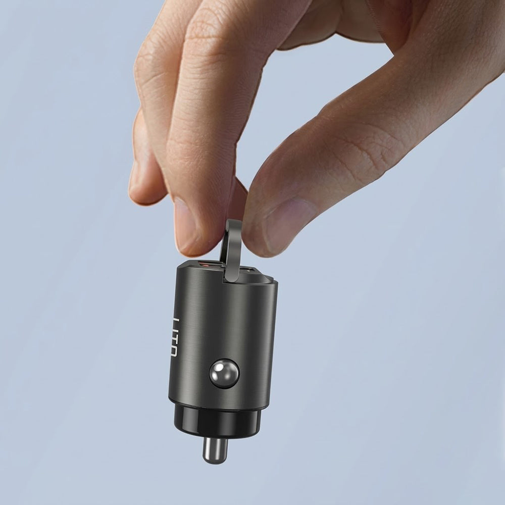 Lito IN-C03 Car Charger, 30W, 3A, 1 x USB-A - 1 x USB-C, Grey