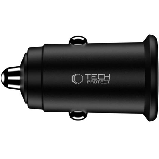 Tech-Protect CC02 Car Charger, 35W, 3A, 1 x USB-A - 1 x USB-C, Black