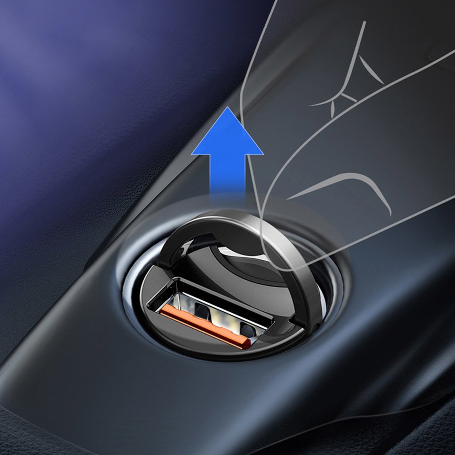 Car Charger Baseus Star Mini, 30W, 5A, 1 x USB-C, Grey VCHX-B0G