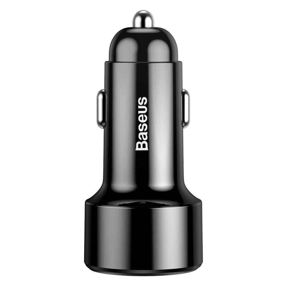 Car Charger Baseus Magic Display Series, 45W, 6A, 1 x USB-A - 1 x USB-C, Black CCMLC20C-01