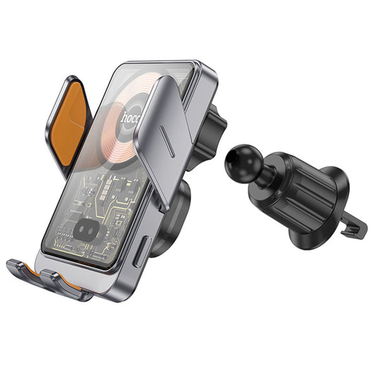 HOCO HW7 Wireless Car Charger, 15W, 1.67A, Black