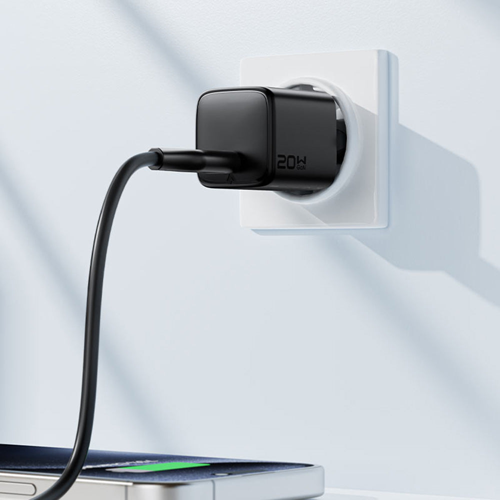 Acefast A117 Network Charger, 20W, 3A, 1 x USB-C, Black