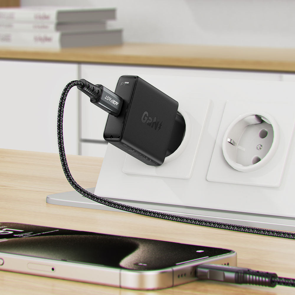 Acefast A65 Network Charger, 20W, 3A, 1 x USB-C, Black