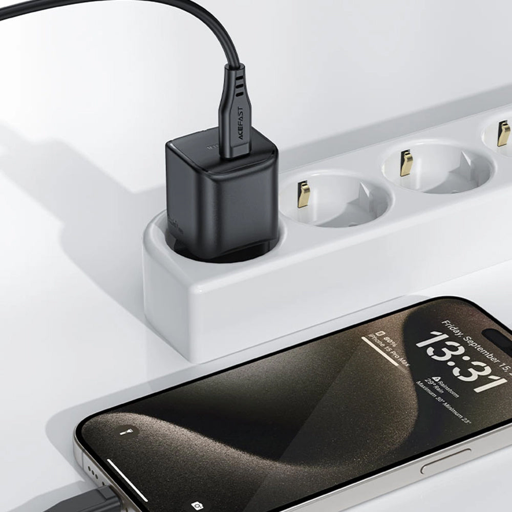 Acefast A73 Mini Network Charger, 20W, 3A, 1 x USB-C, Black