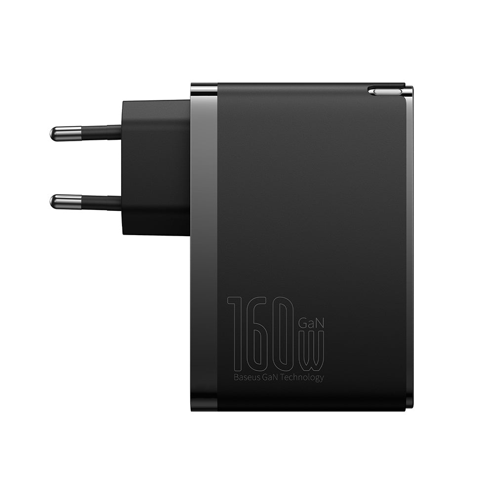 Baseus GaN5 Pro Network Charger with USB-C Cable, 160W, 5A, 1 x USB-A - 2 x USB-C, Black P10110825113-00