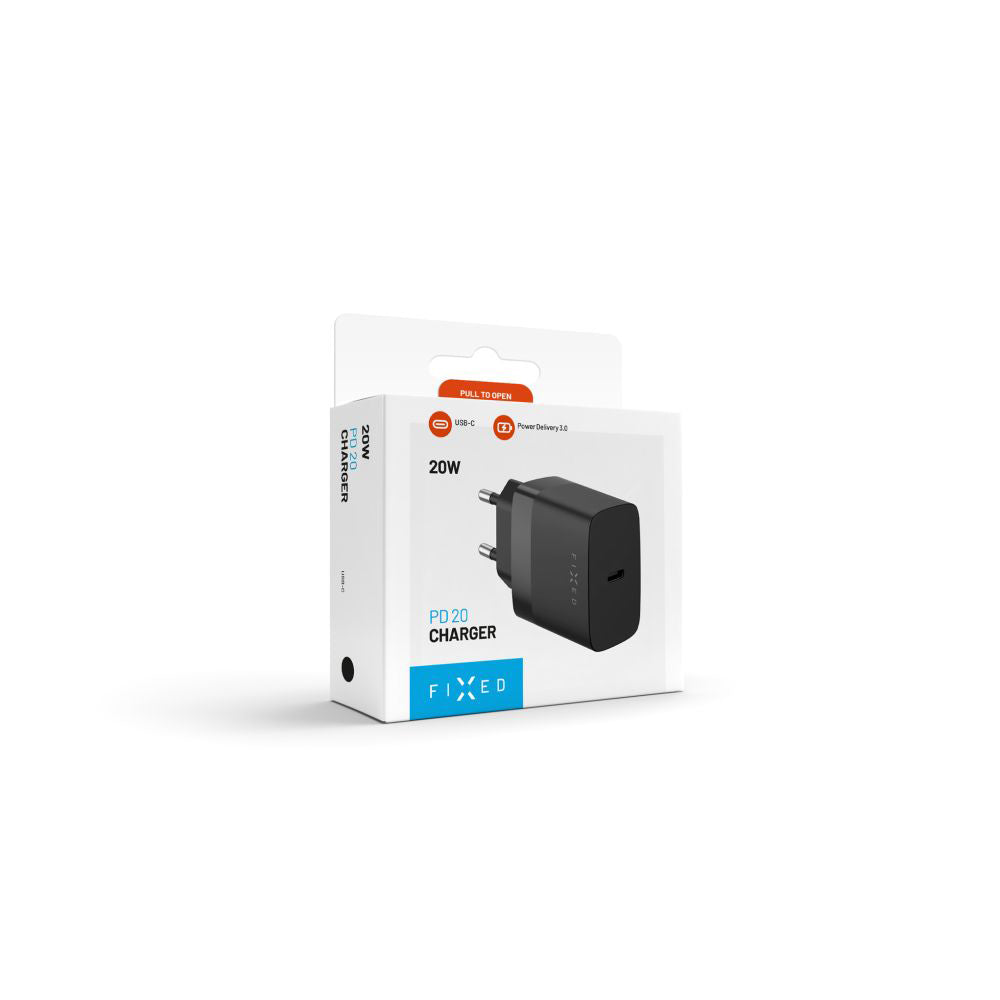 Fixed Network Charger, 20W, 3A, 1 x USB-C, Black