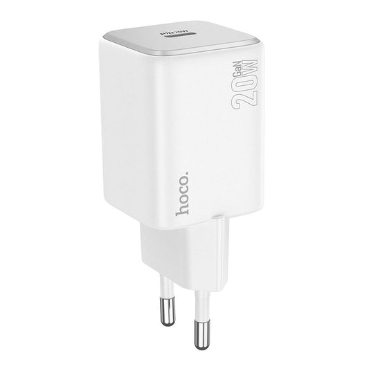 HOCO N40 Network Charger, 20W, 3A, 1 x USB-C, White