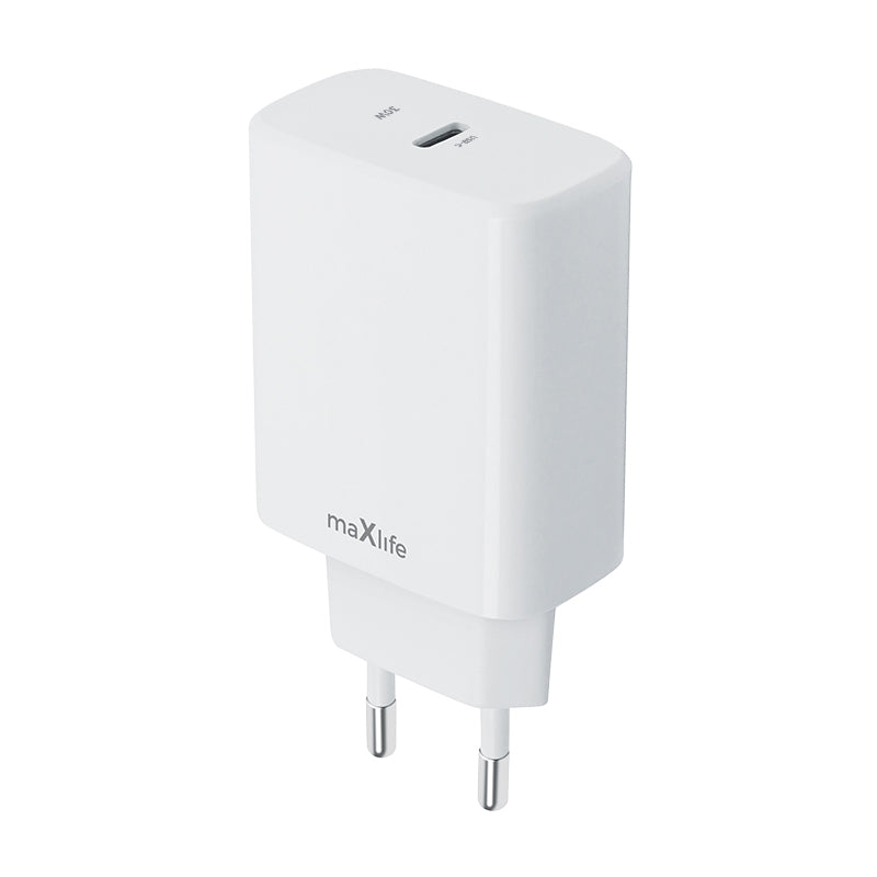 MaXlife Network Charger MXTC-10-30C, 30W, 3A, 1 x USB-C, White