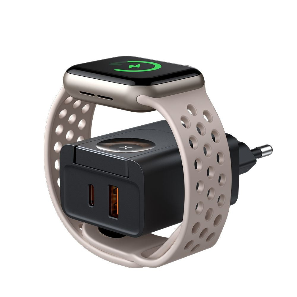 McDodo CH-3700 Companion Network Charger, 30W, 3A, 1 x USB-A - 1 x USB-C, Black