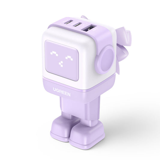 UGREEN CD361 Uno Network Charger, 65W, 3.25A, 1 x USB-A - 2 x USB-C, Purple