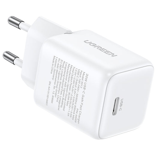 UGREEN X513 Network Charger, 30W, 3A, 1 x USB-C, White
