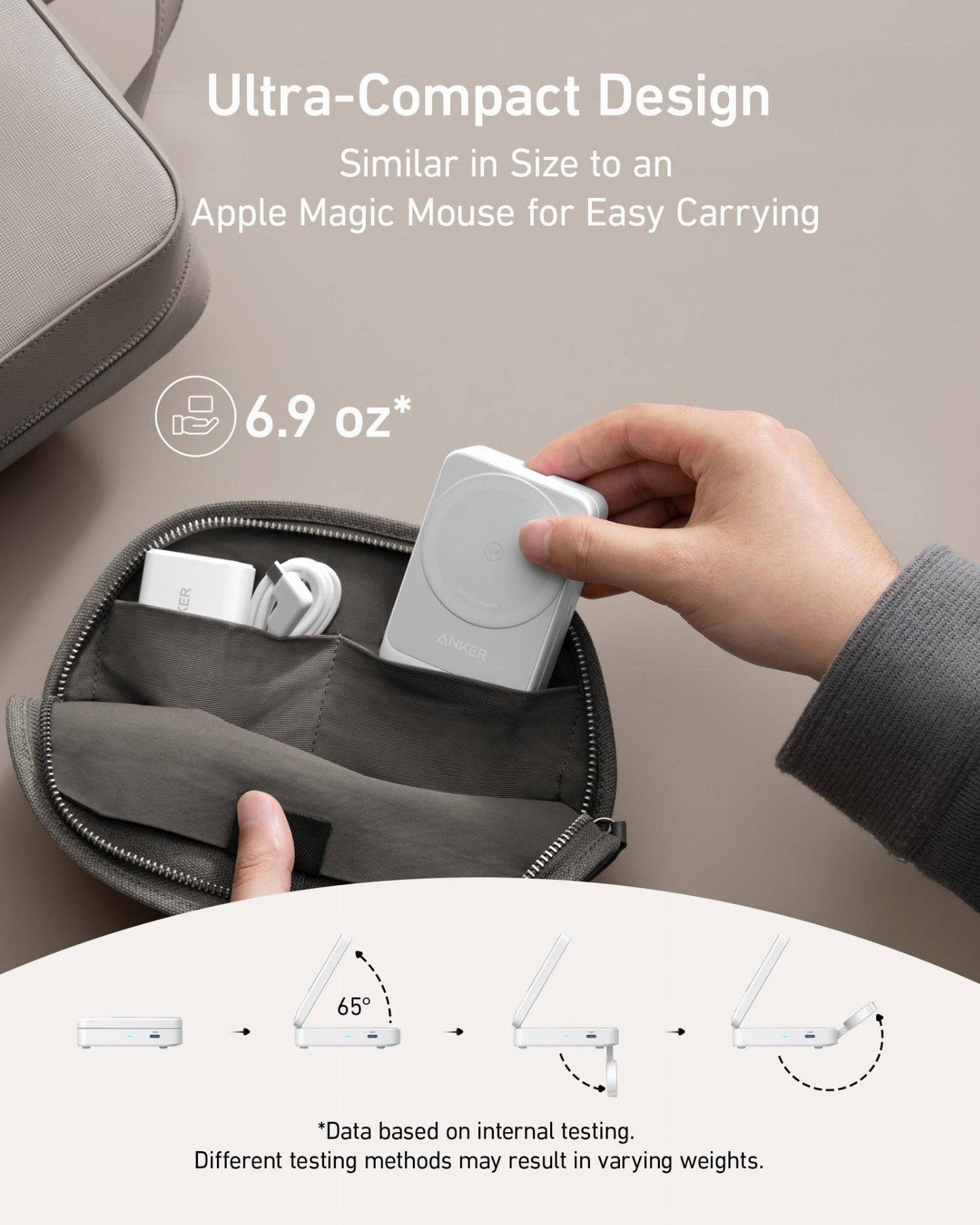 Anker MagGo 3in1 Wireless Network Charger, 15W, 1.67A, White B2557321