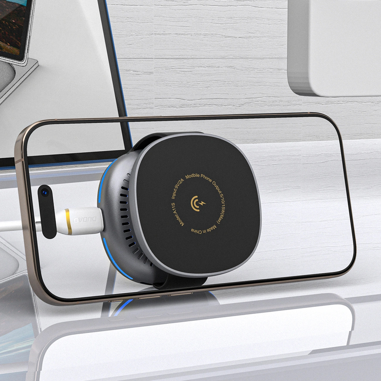 Dudao A11S 3in1 Wireless Network Charger, 15W, Black