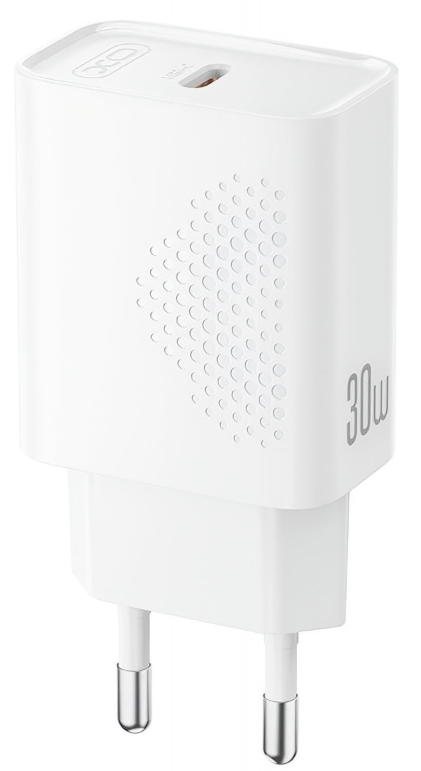 XO Design L162 Network Charger, 30W, 3A, 1 x USB-C, White