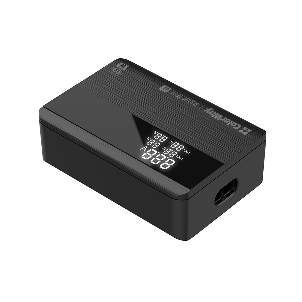 ColorWay Display Charging Station, 65W, 3.25A, 2 x USB-A - 2 x USB-C, Black