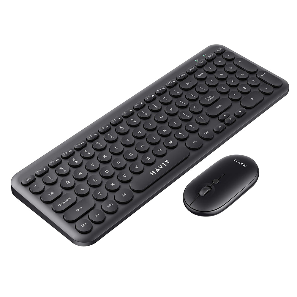 HAVIT Wireless Keyboard and Mouse Kit, Black