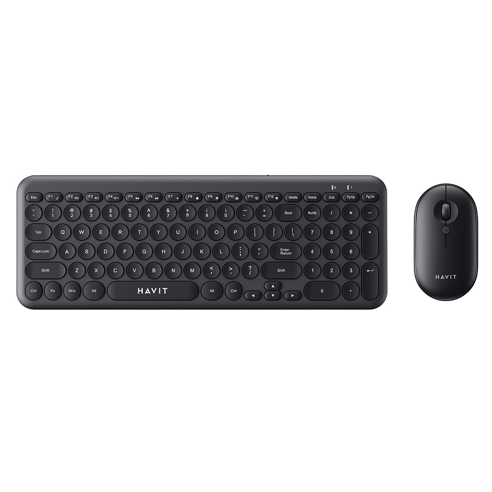 HAVIT Wireless Keyboard and Mouse Kit, Black