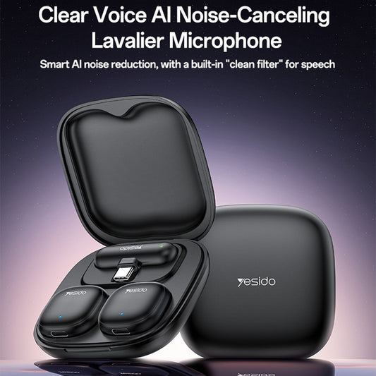 Yesido KR20 Lavalier, Lightning, Set of 2 pieces, Black