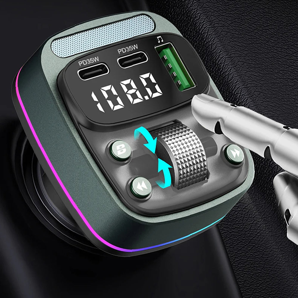 FM Bluetooth Modulator Techsuit EchoDrive, 1 x USB-A - 2 x USB-C
