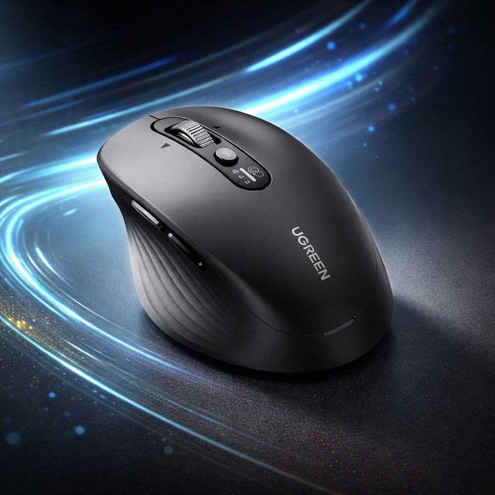 UGREEN M752 Wireless Mouse (75498B), 5000DPI, BT / Wi-Fi, Black