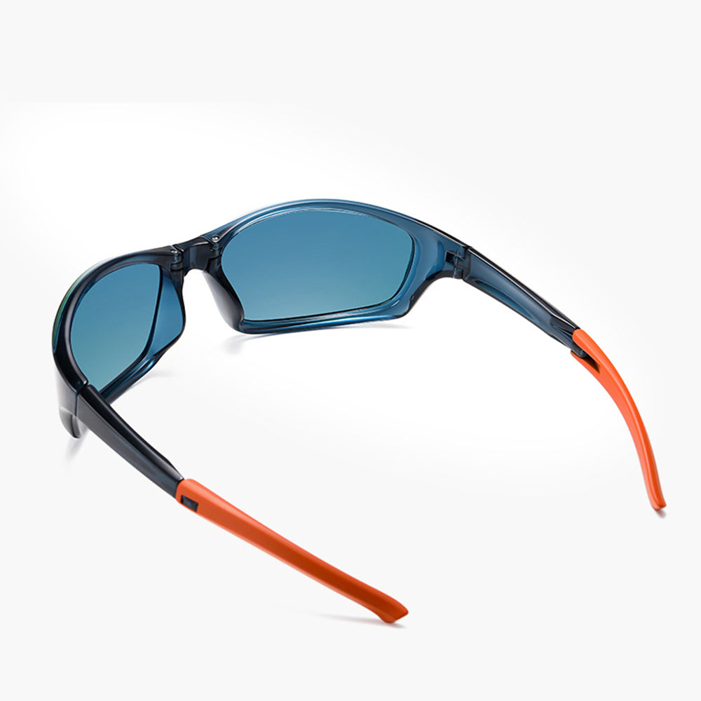 Unisex Cycling Glasses Techsuit 24101, Polarized, Black Orange