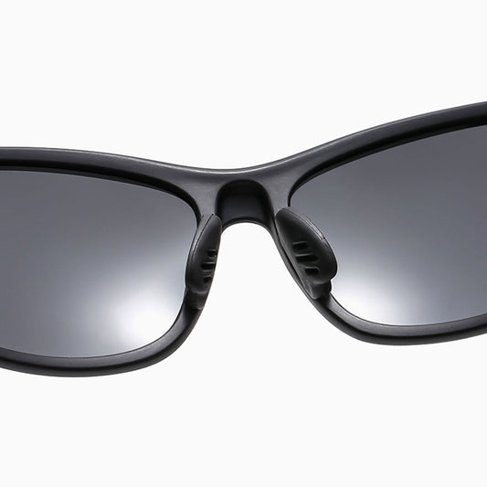 Unisex Cycling Glasses Techsuit 9309, Polarized, Black Gray