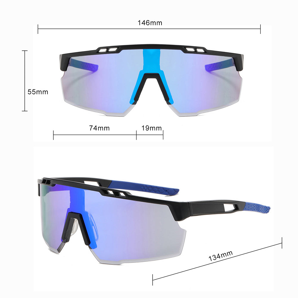 Unisex Techsuit 9963 Cycling Glasses, Black Orange