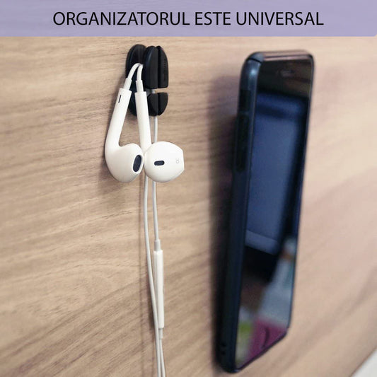 Ringke Cable Organizer, Set of 6 Pieces, Black