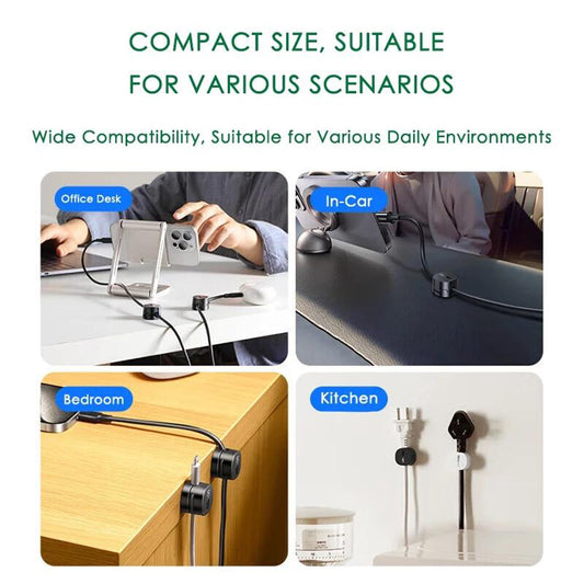 UGREEN LP886 Cable Organizer, Set of 3 Pieces, Black