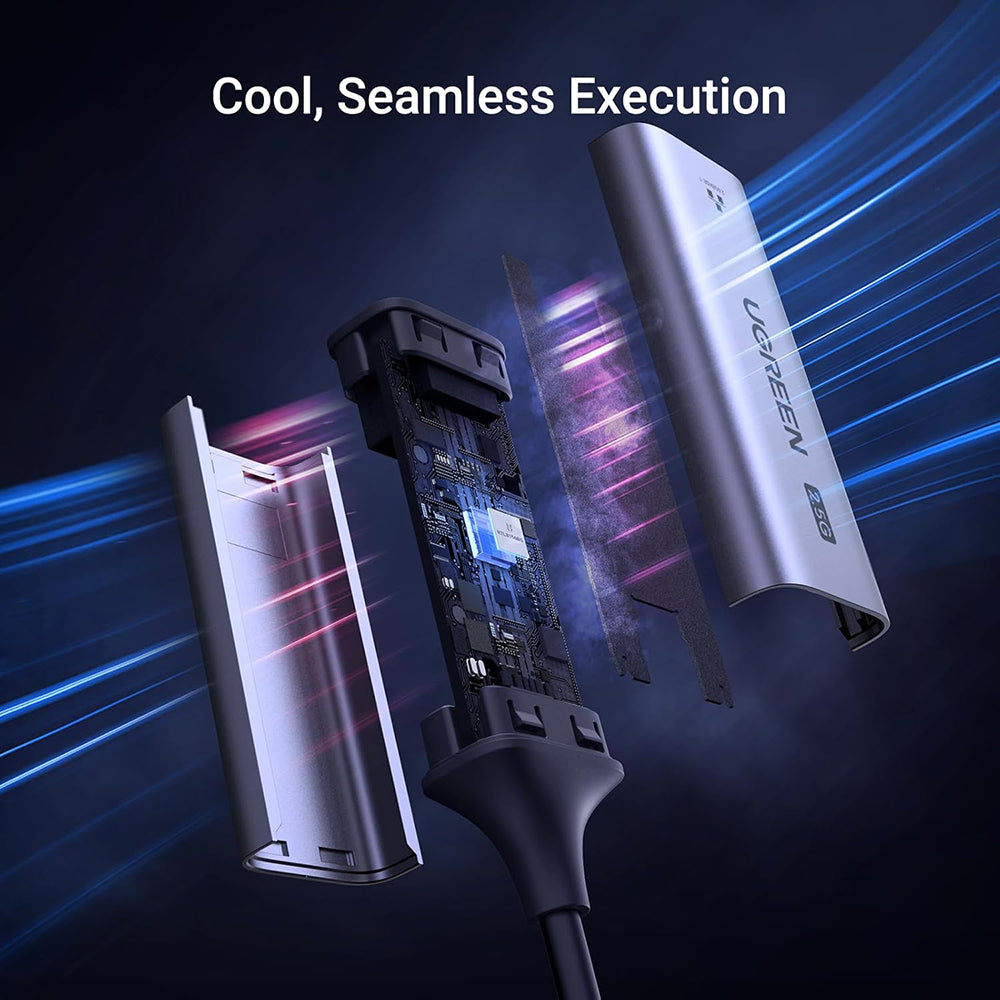 UGREEN CM648 (25052) Network Card, RJ45, USB-C, Gray