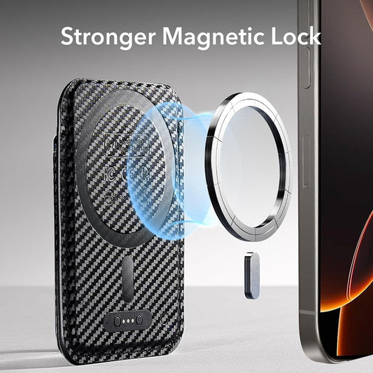 Magsafe Wallet, ESR, Classic Geo Carbon, Black