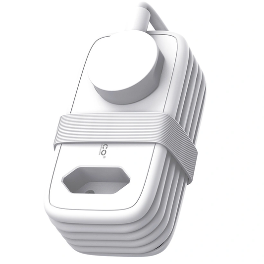 Orico APP Extension Cord, 2 x Schuko - 2 x USB-A - 1 x USB-C, White Gray