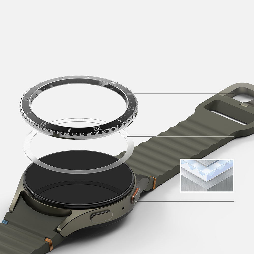 Ringke Premium Styling Protection Frame for Samsung Galaxy Watch7 40mm, Model 4, Black