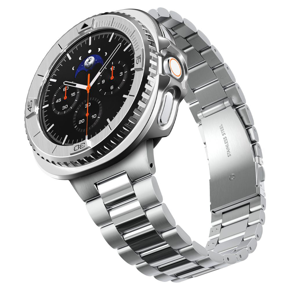Spigen Tune Pro Pilot Protection Frame for Samsung Galaxy Watch8 Classic, Silver ACS10017