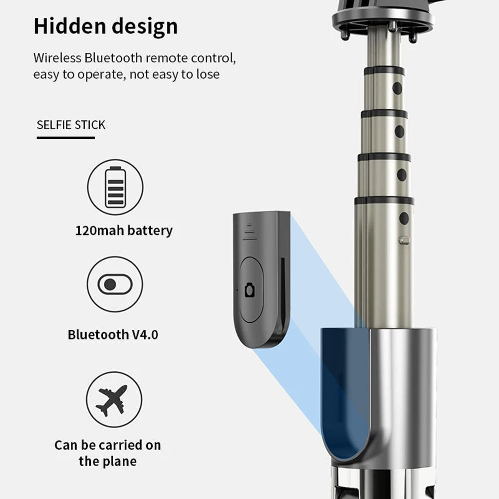 Selfie Stick Bluetooth Techsuit L03, Universal, Black